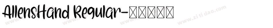AllensHand Regular字体转换